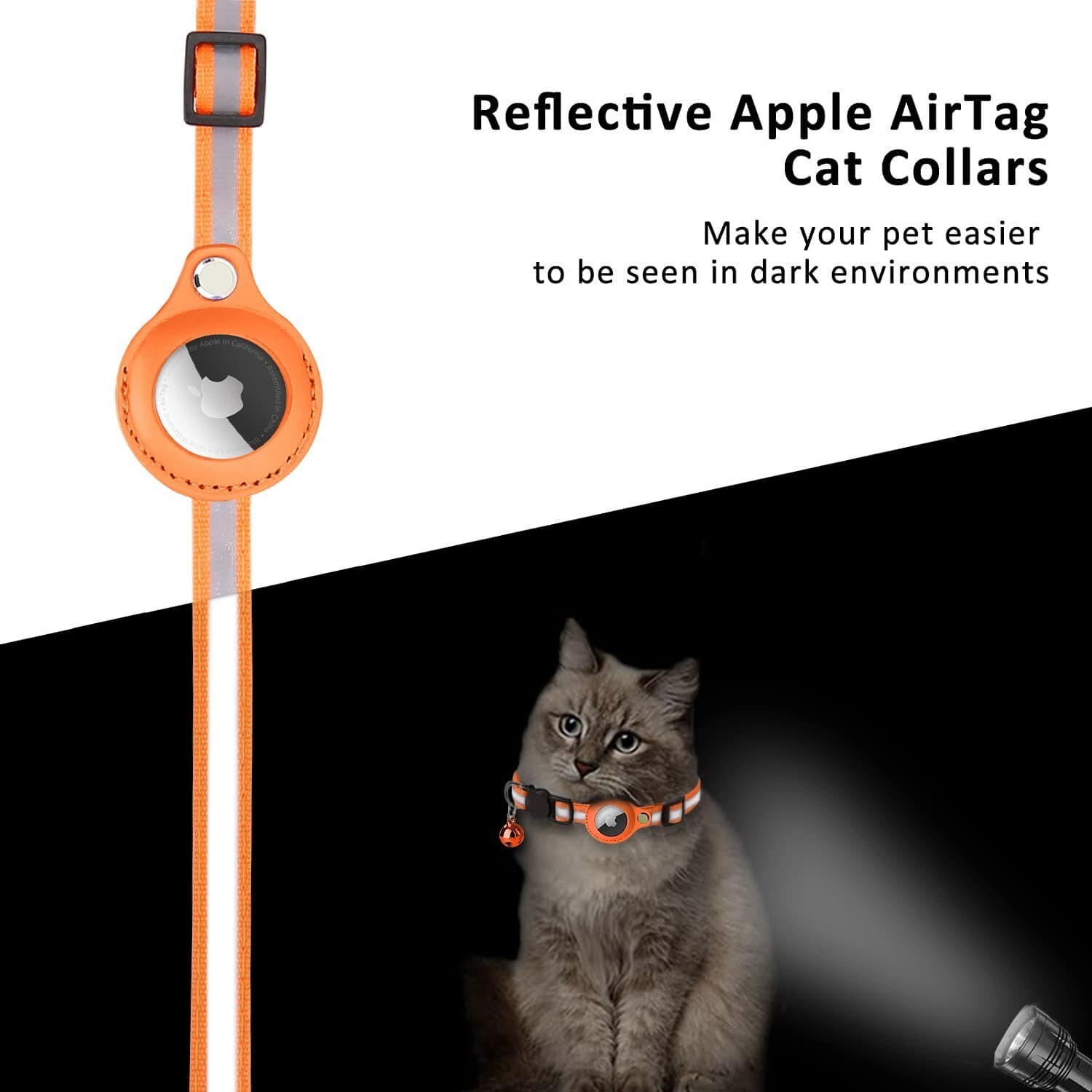 Pet Daily Kit Pet Airtag Collars With Reflective Stripes Puppy & Kitten Collars