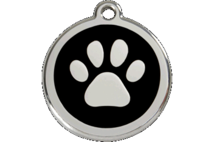 Red Dingo Dog Cat ID Pet Tag FREE Personalized Engraved Free Ship PAW PRINT