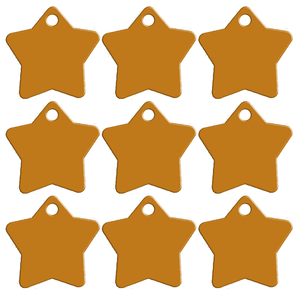 100pcs Wholesale Bulk STAR Pet Dog Cat Identification Name Tags Aluminum 9 Color