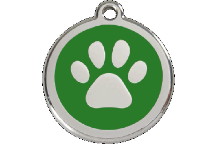 Red Dingo Dog Cat ID Pet Tag FREE Personalized Engraved Free Ship PAW PRINT