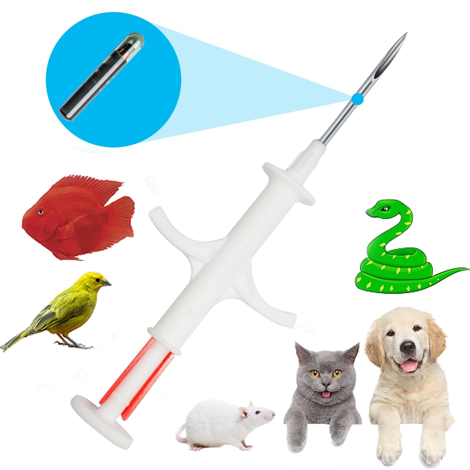 Microchip Implant Kit 20 Pack 1.25X7mm 134.2kHz FDX-B for Dogs Cats – Pet ID