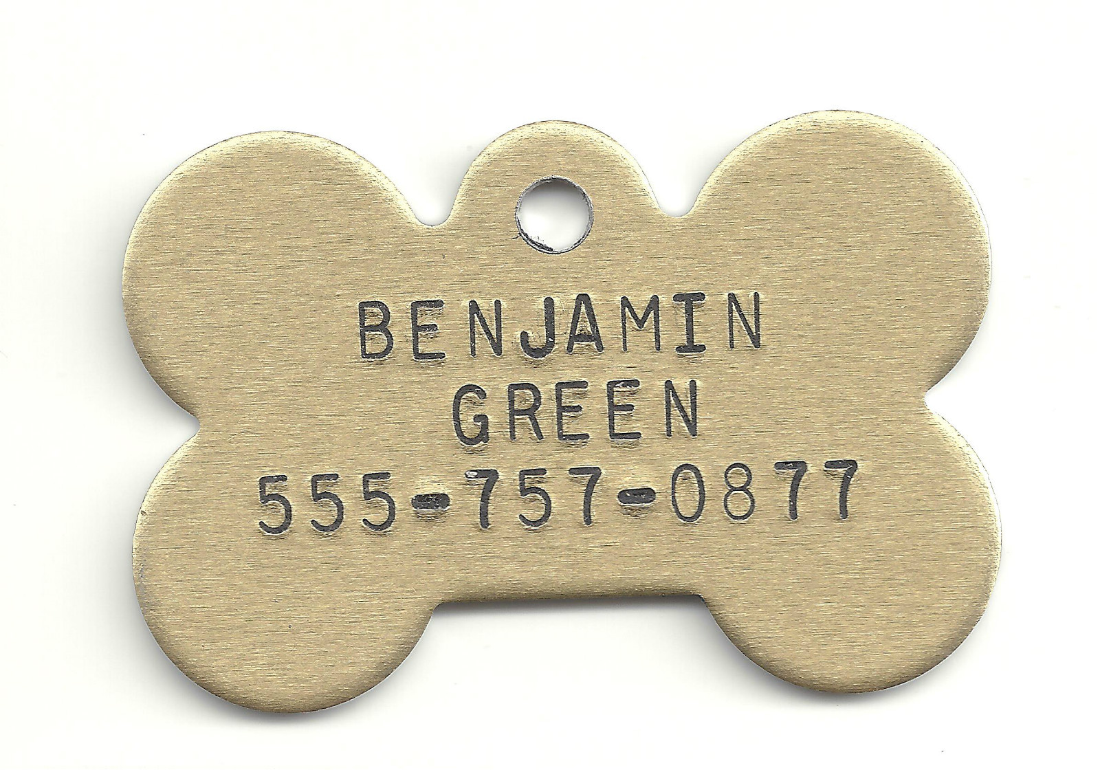 Dog Bone K9 Pet ID Personalized Name Canine Identification Tag