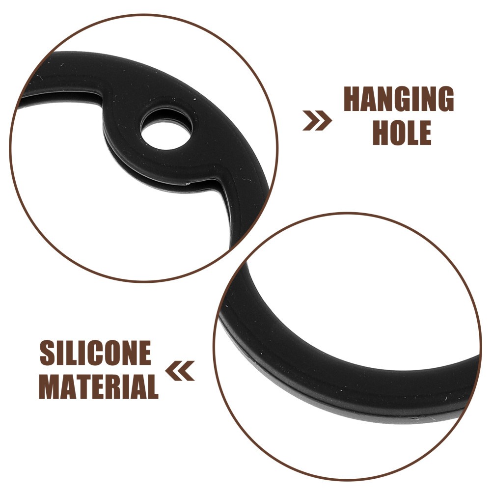 15Pcs Durable Silicone Dog Tag Silencers for Pets Black Noise Reduction