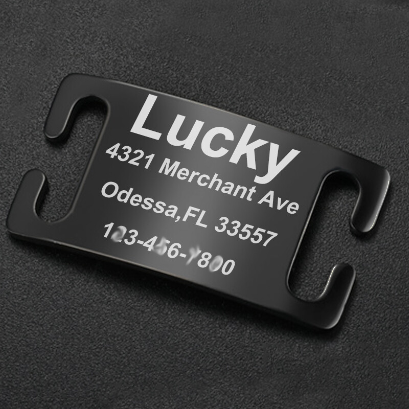 Personalized Stainless Steel Open Slide-on Pet Dog Name Tags Engraved Custom ID