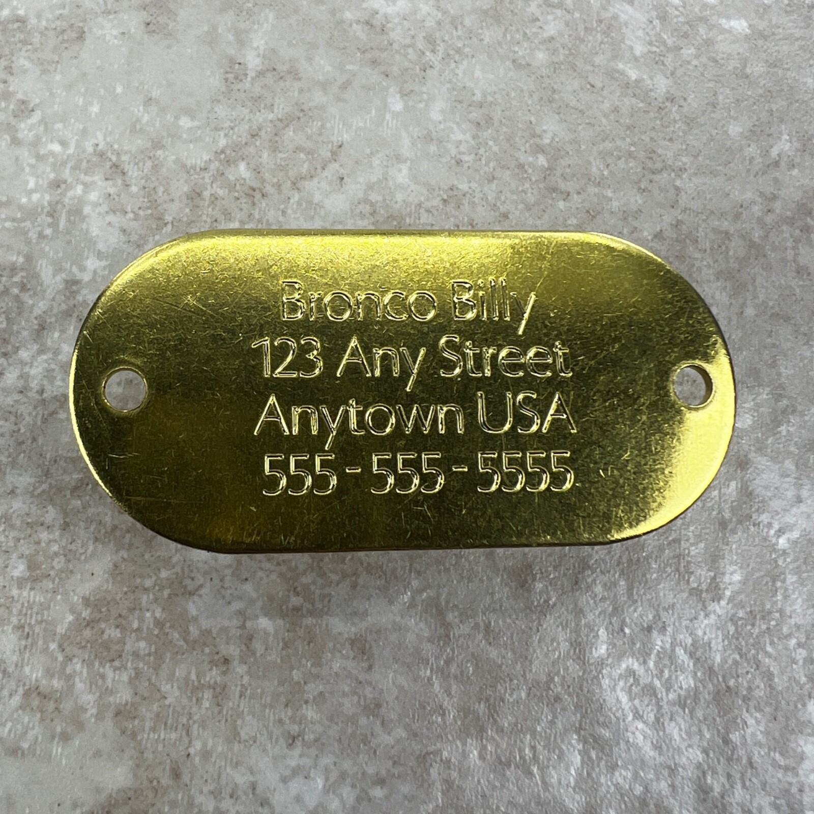 Custom Engraved Tags Personalized Name Plate Tags NAME PLATE BRASS RUSTIC MEDIUM