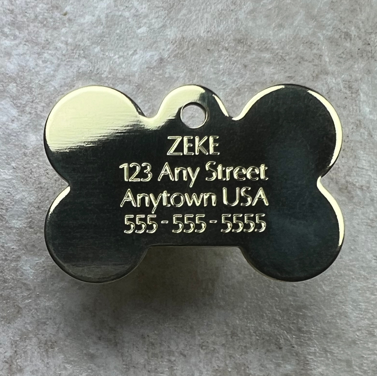 Custom Engraved Dog Tags Personalized Dog Collar Pet Tags Bone Pet ID BRASS BONE