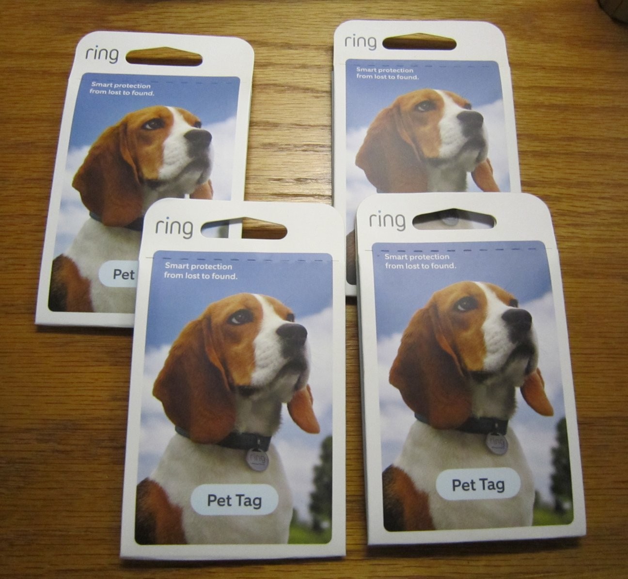 Qty.4 Ring Pet Tag Brand New Sealed QR code keychain security tracker BRAND NEW