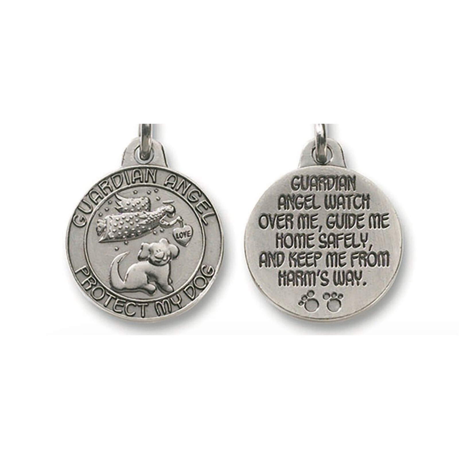 Guardian Angel Dog Pet Medal – Protection Charm for Pets, 1″ Tag