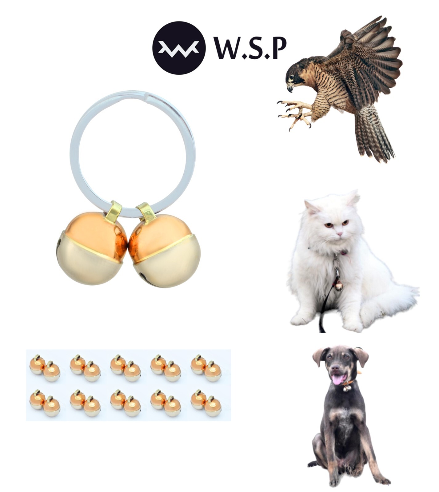 Falconry Bells Extra Loud Cat & Dog Bells | Pet Tracker | Save Birds 10 pairs