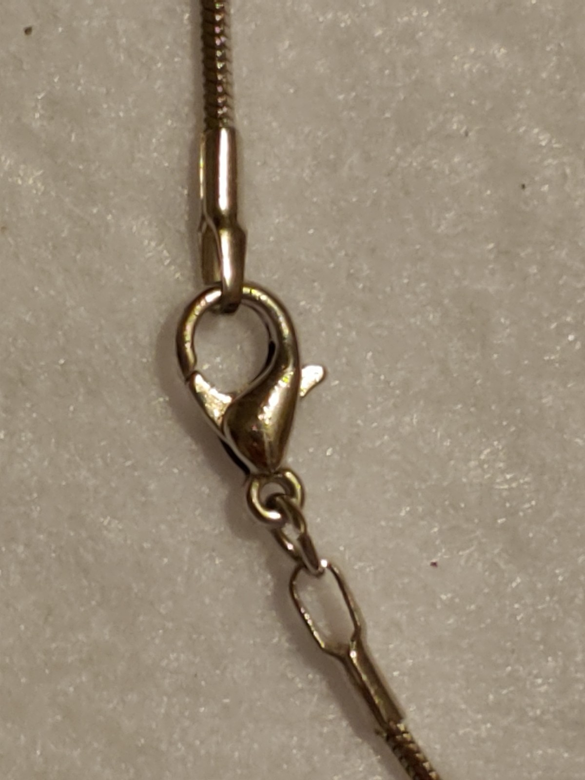 Necklace & Guardian Angel Dog Pendant – silvertone – 17.5 in necklace – Vintage