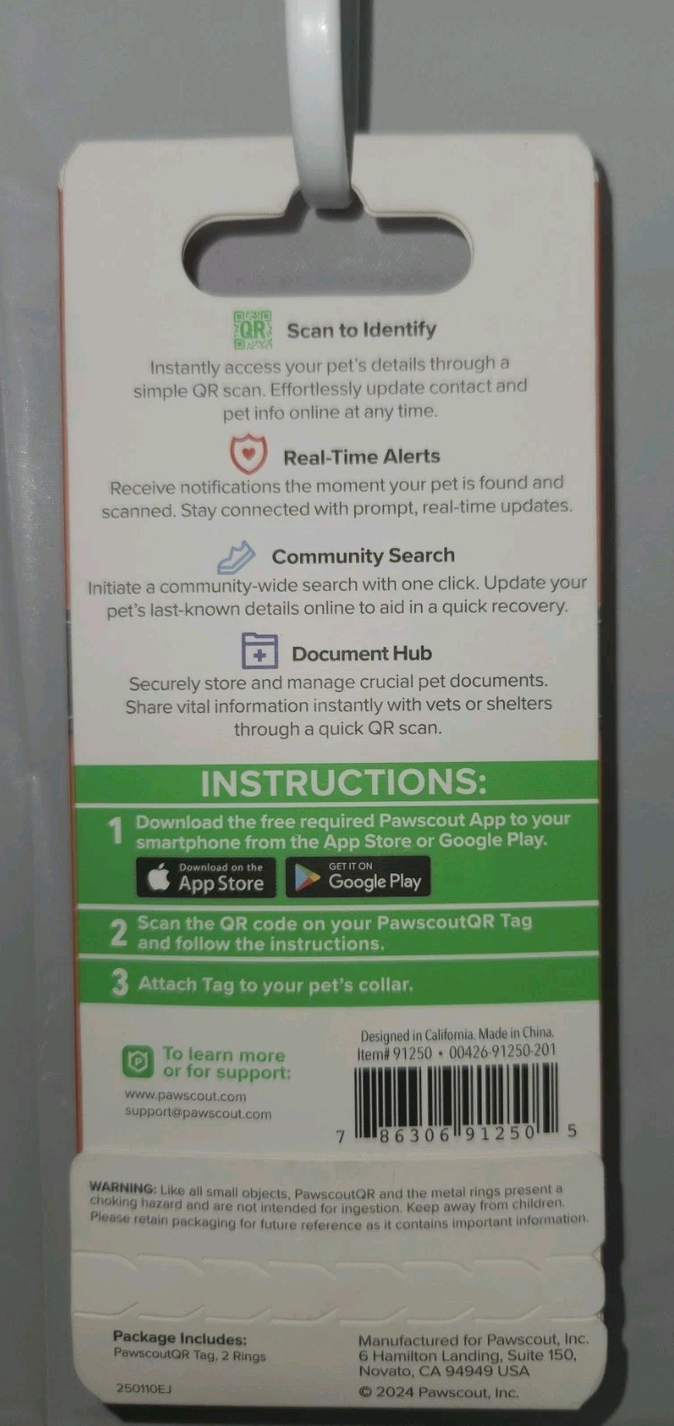 Pawscout The Smart Pet Tag Ultimate Pet Protector Smartphone Pet Safety App QR