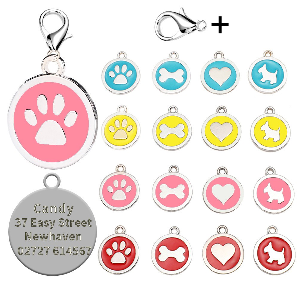 1x Small Dog Tag S Size Pet Puppy ID Nameplate Collar Charm Accessories Blank
