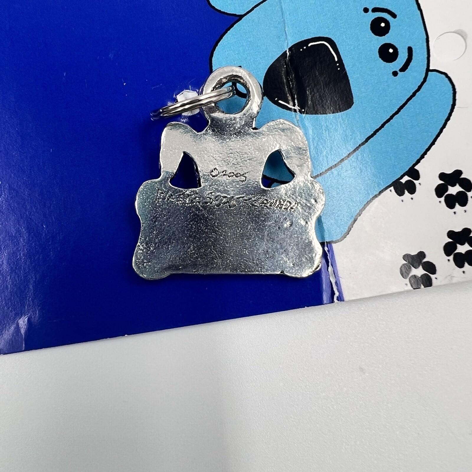 NWT Basic Spirit Handcrafted Fine Pewter Dog Tag Collar Charm BAD TO THE BONE
