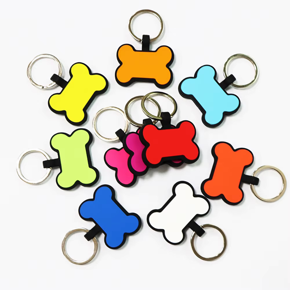 Personalized Bone Silicone Dog Tag Engraved Custom Pet Tags Pet ID Card for Dog