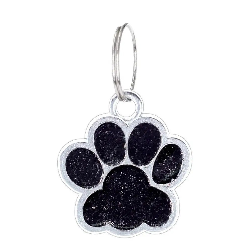 Paw Print Pet ID Tag | Glitter Dog & Cat Collar Pendant