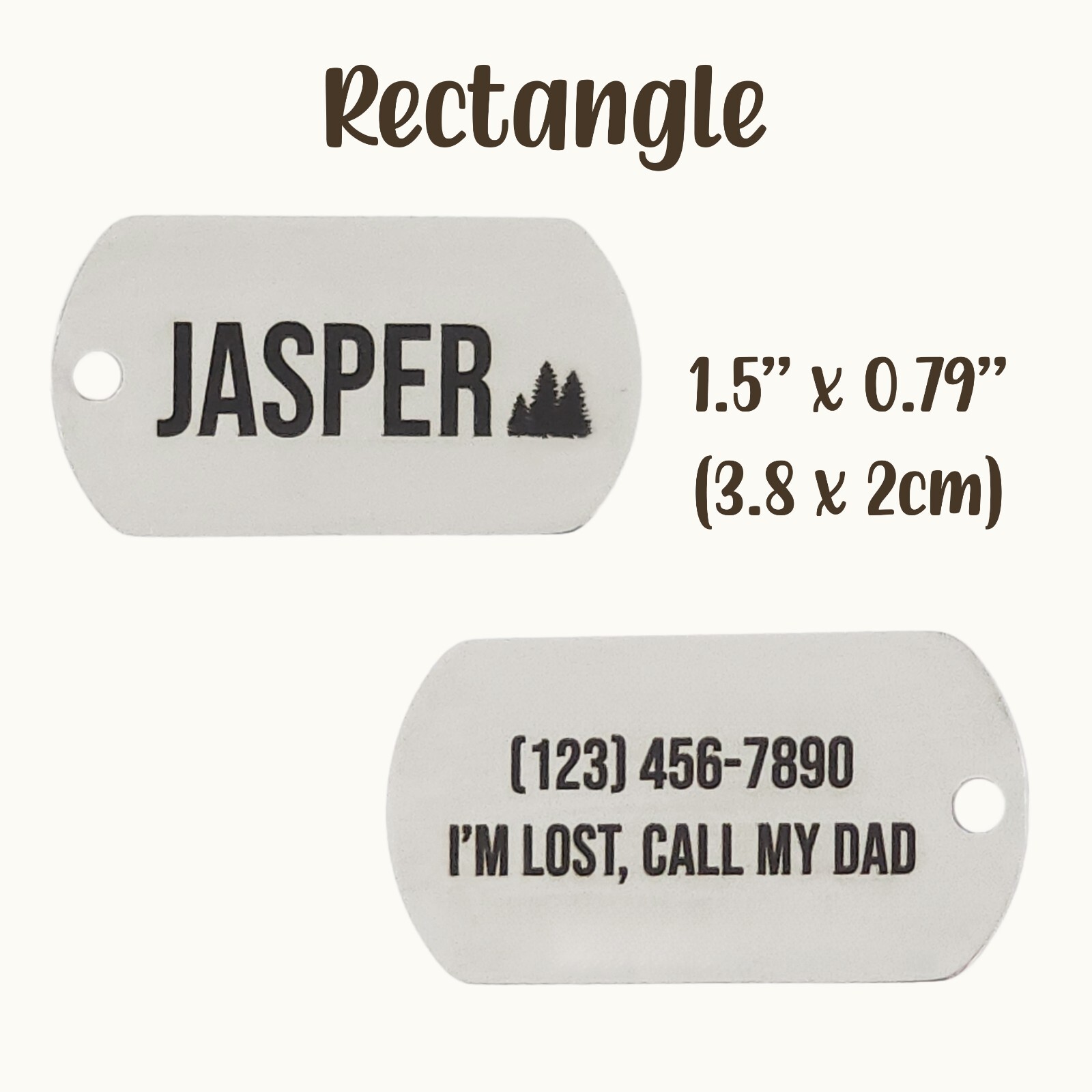 Personalized custom engraved pet tag id double sided name tags for cat dog