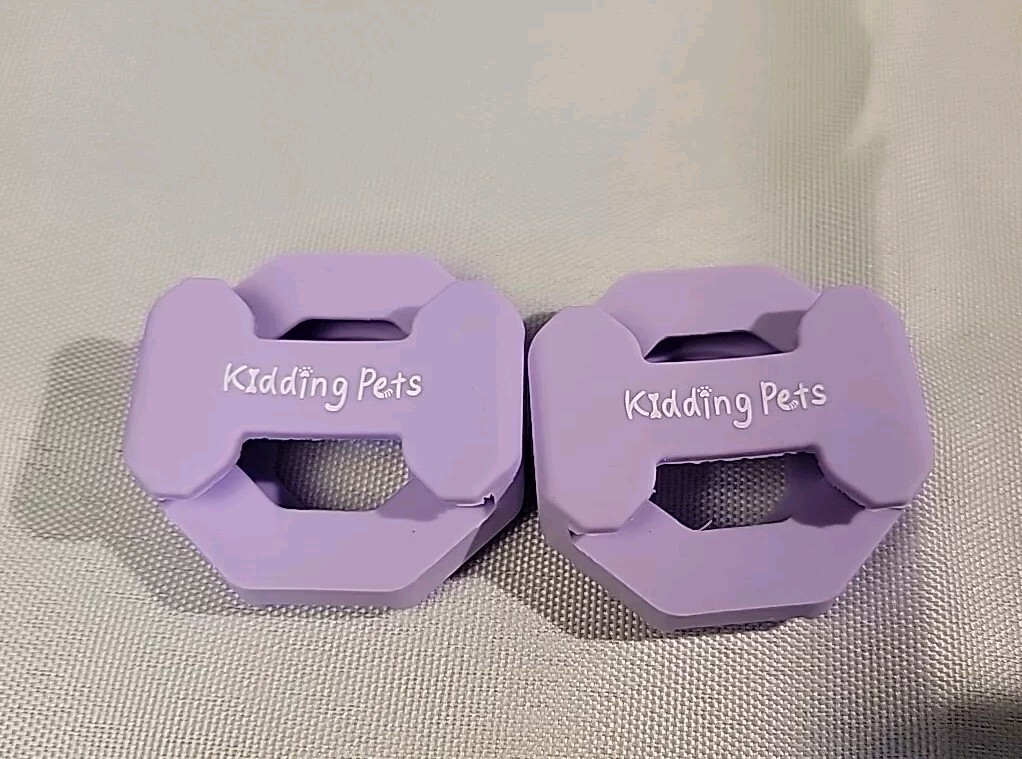 Kidding Pets Air Tag Holding Collar Mount Purple Set Of 2 Silcone