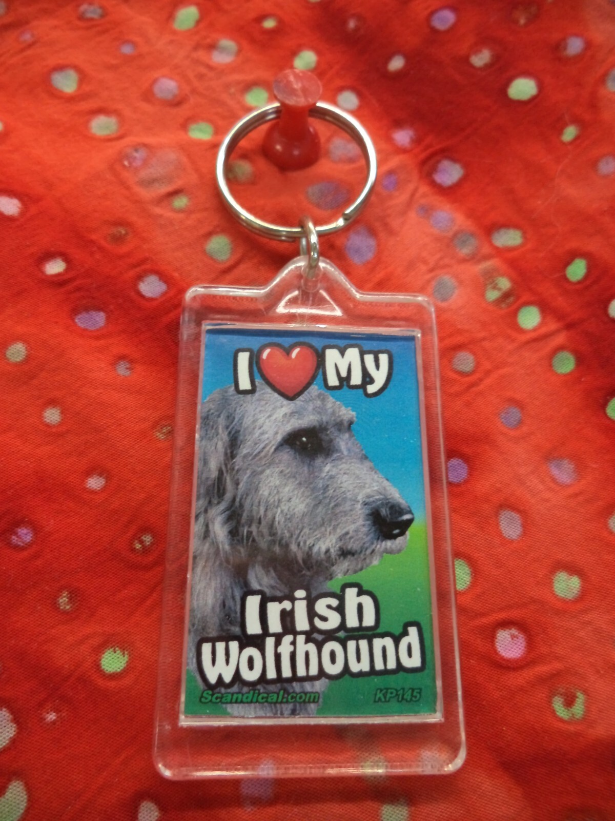 SCANDIAL PET KEY CHAINS – DOUBLE SIDED – I LOVE MY __DOG__ YOU PICK BREED! #4