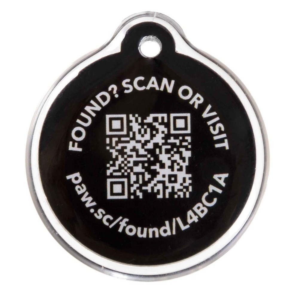 QR Smart Pet Tag for Dogs & Cats, Pair with App to Send Lost & Found Pet Alerts