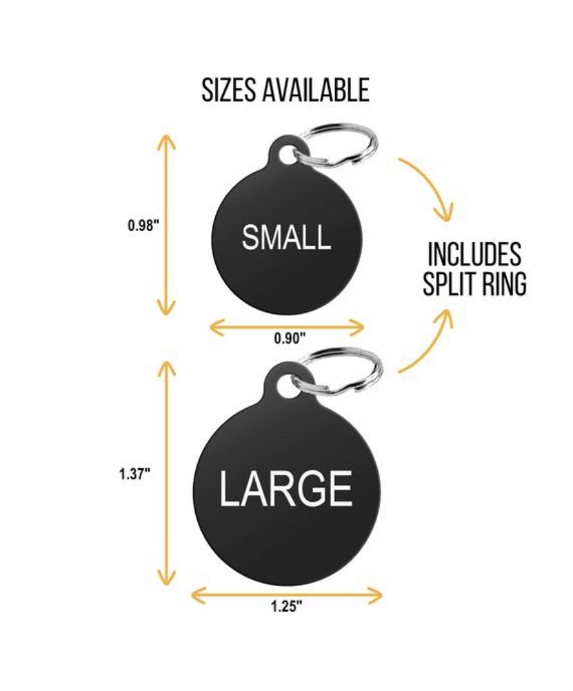 Personalized Engraved Aluminum Dog ID Tags Circle Round Cat ID Funny Pet Tag