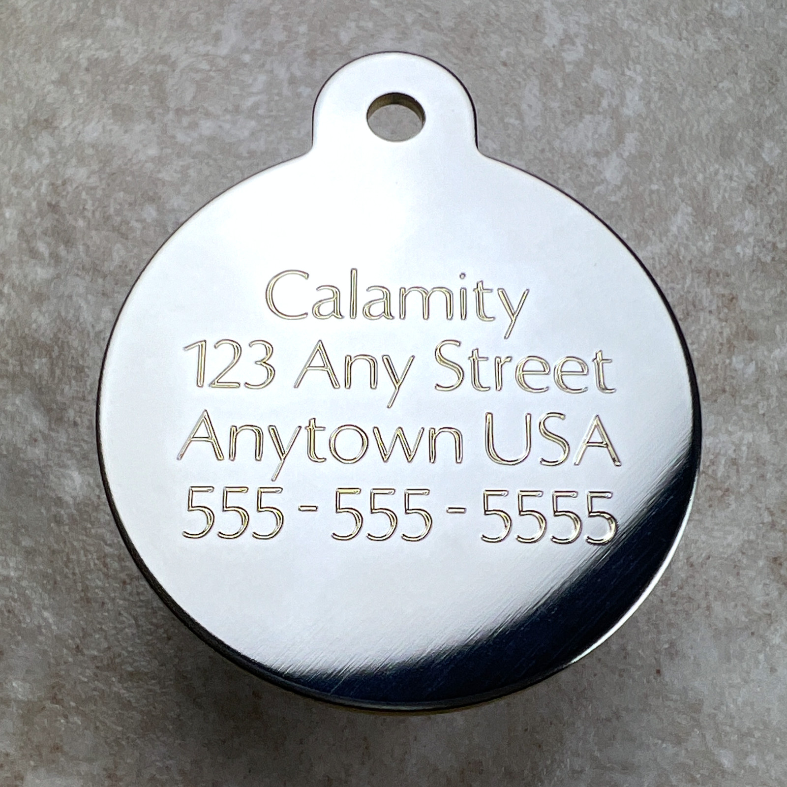 Custom Engraved Dog Tags Personalized Dog Collar Pet Tags Engraved Pet ID CHROME