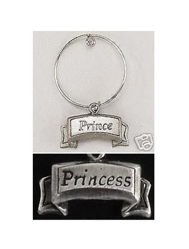 Pet Dog Cat JEWELRY PEWTER PRINCE or PRINCESS Collar Charm Tag *NEW