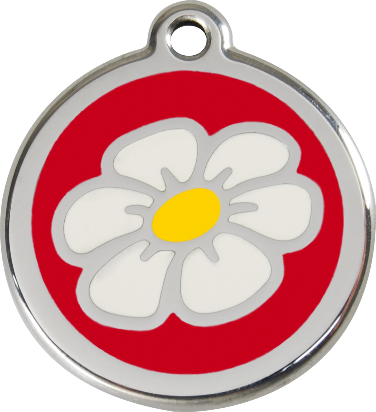 Steel Red Dingo Daisy ID Dog Tag Black Purple Blue Green Yellow Orange Red Pink
