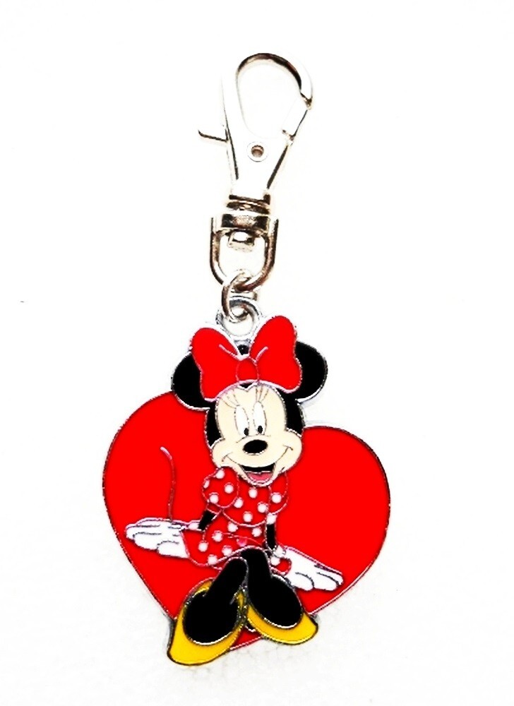 MINNIE MOUSE CHARM ZIPPER PULL FOR PURSE WALLET BACKPACK ETC OR DOG CAT COLLAR