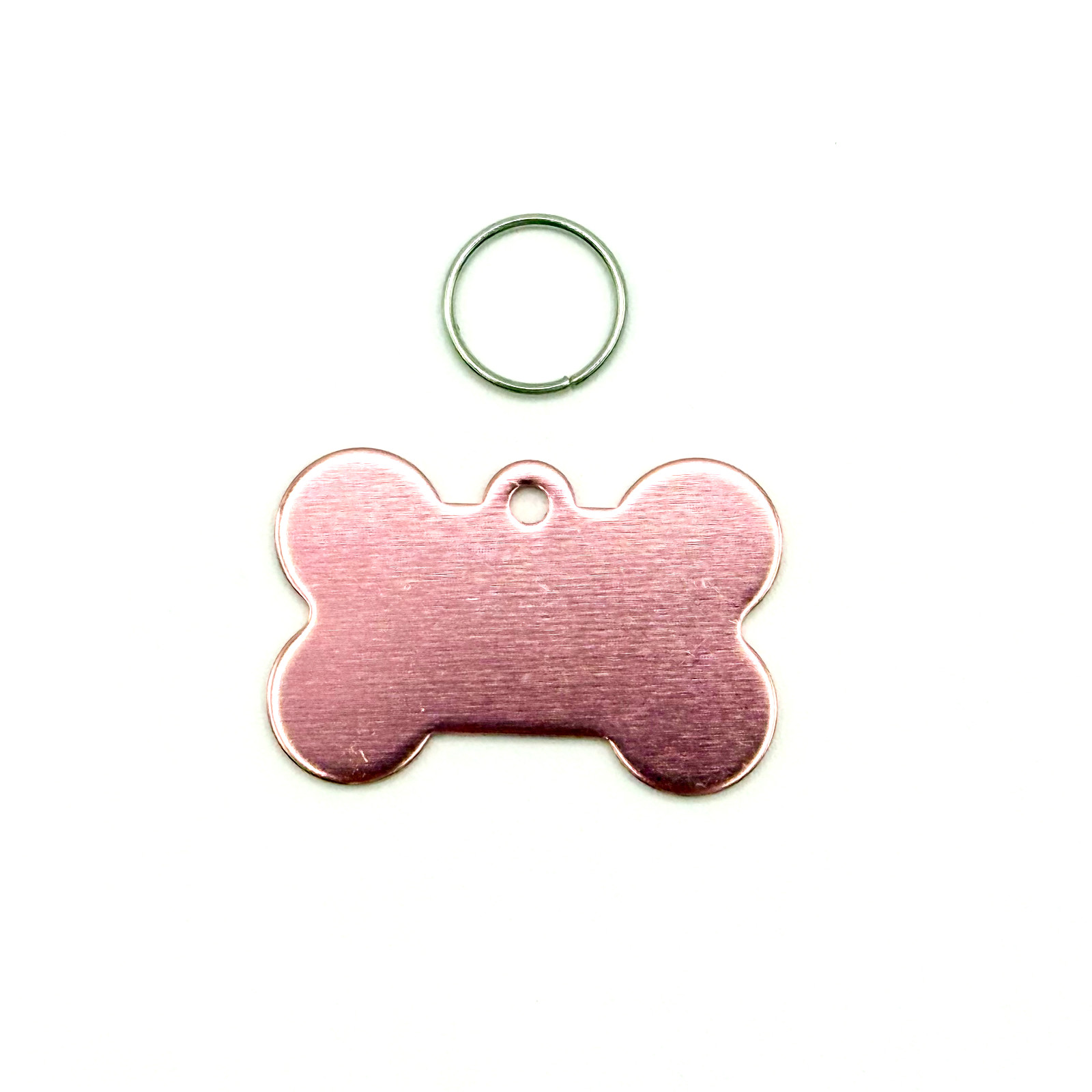 Personalised Dog ID Tag Bone Shape with Split Ring – Custom Pet Name Tag