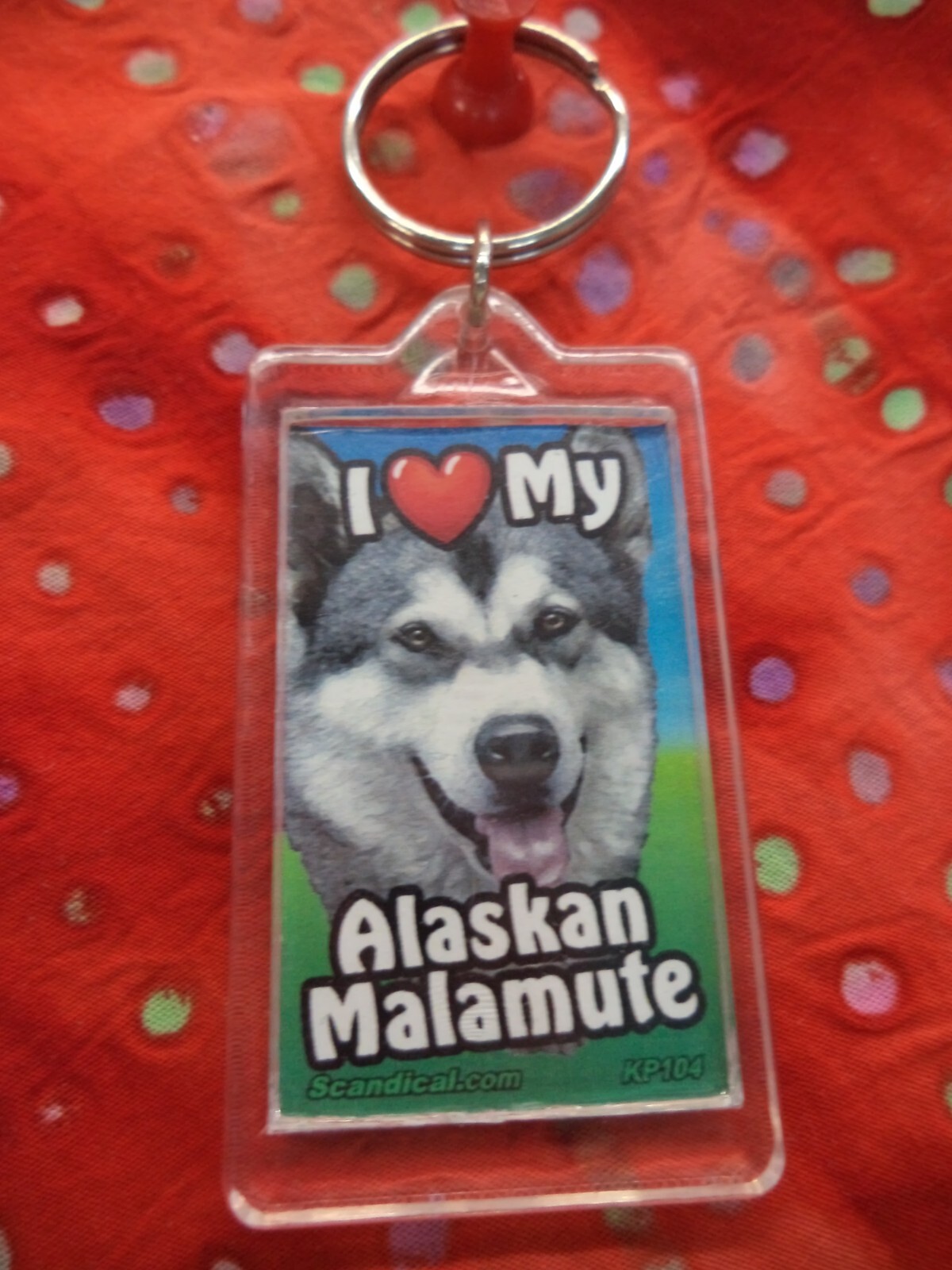SCANDIAL PET KEY CHAINS – DOUBLE SIDED – I LOVE MY __DOG__ YOU PICK BREED! #4