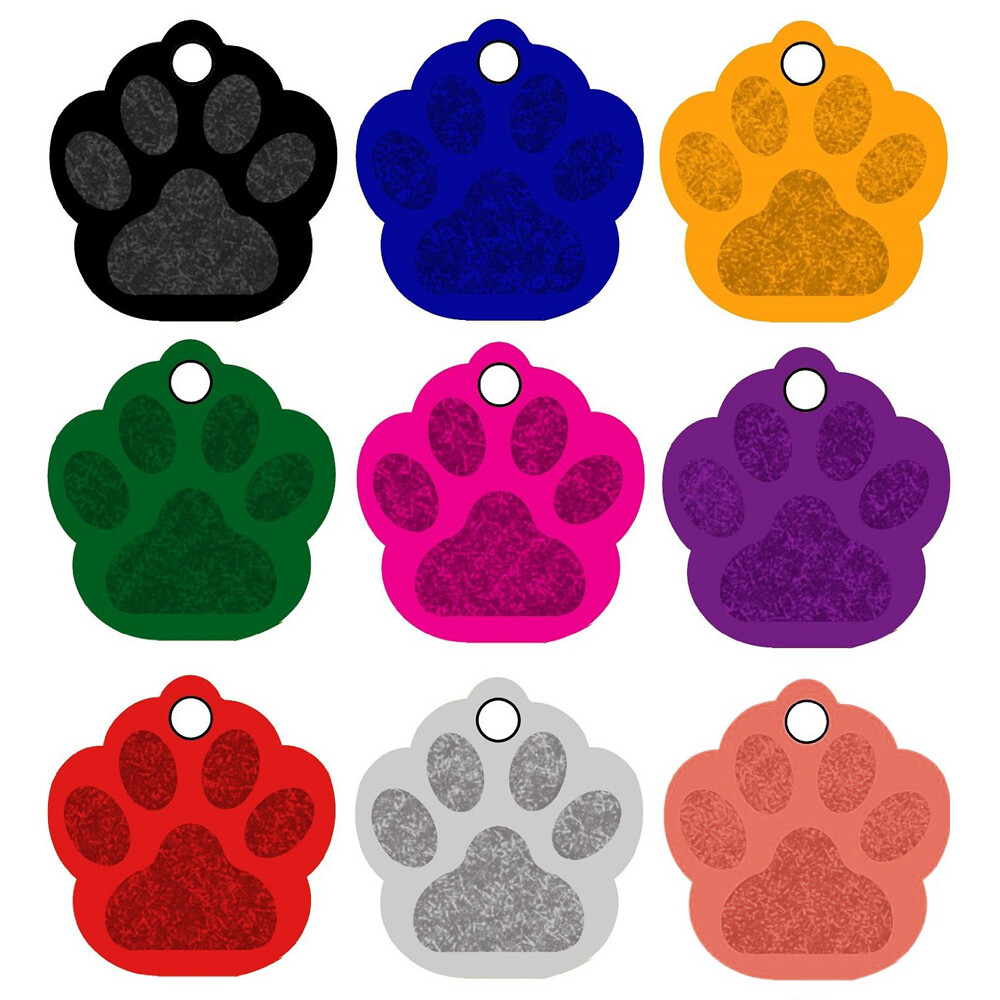20pcs/lot Aluminum Dog ID Tags Round/Paw/Bone/Heart Shape Custom Blank Pet Tags