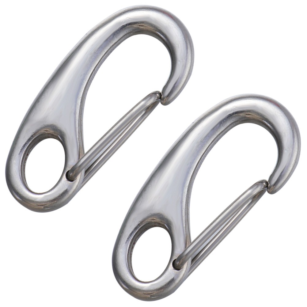 2 Pcs Stainless Steel Label Buckle Dog Tag Connector Clip for Clam