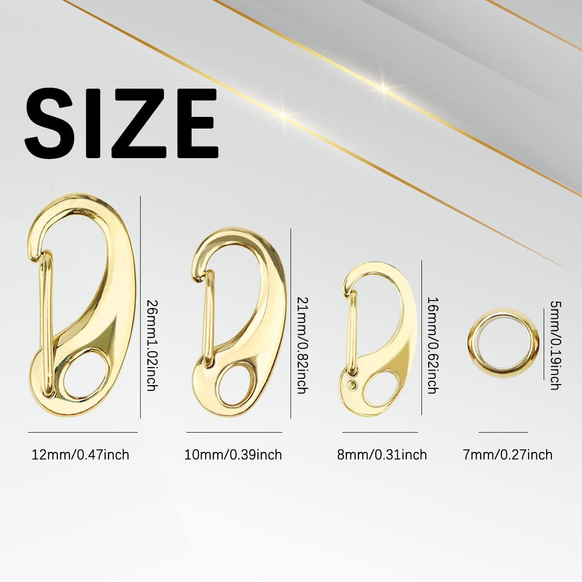 3 Set Pet Tag Quick Clip Stainless Steel Buckle with Rings Stainless Steel Ho…