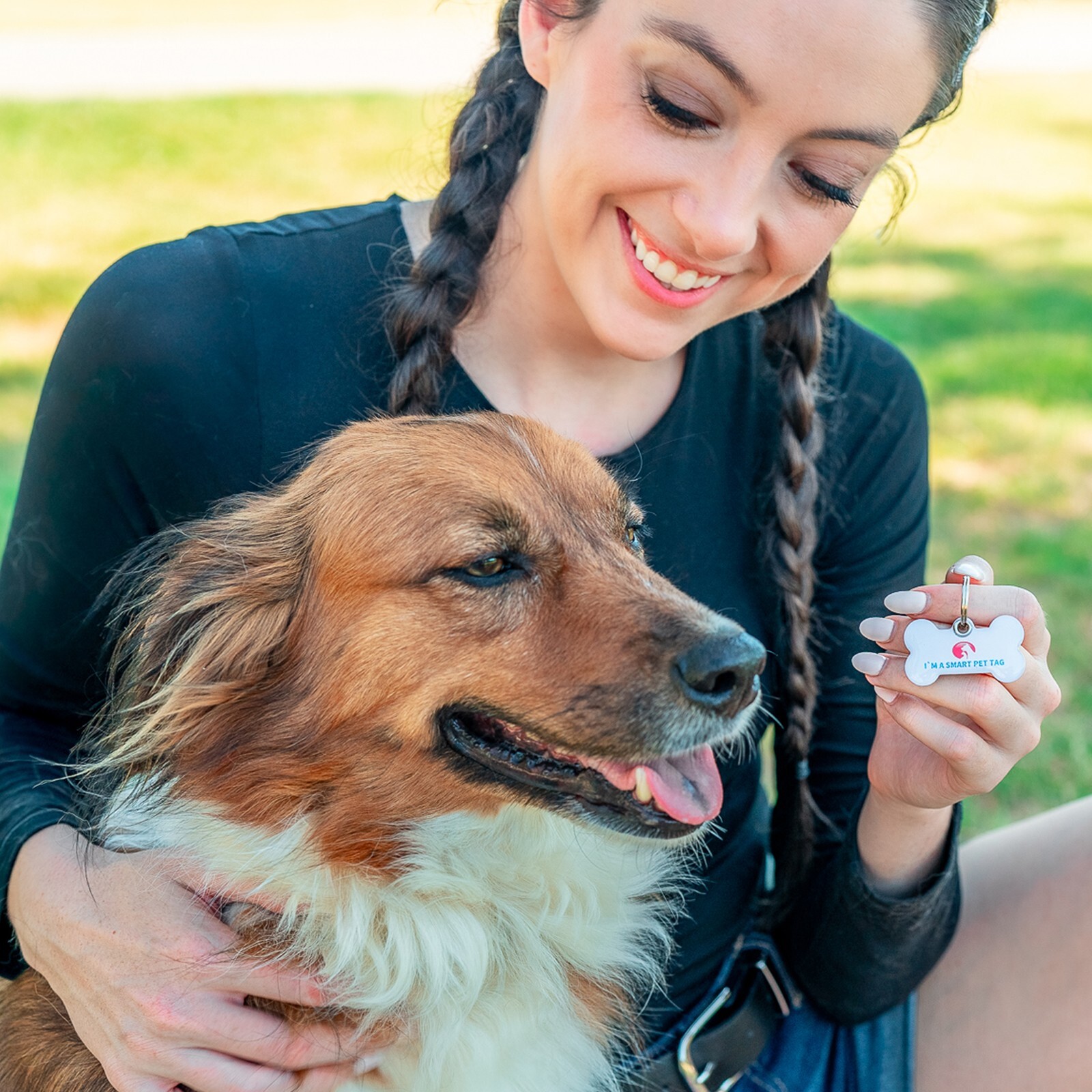 RexID Bone Dog Tag QR Code Pet ID Tags Smart Permanent ID Tag