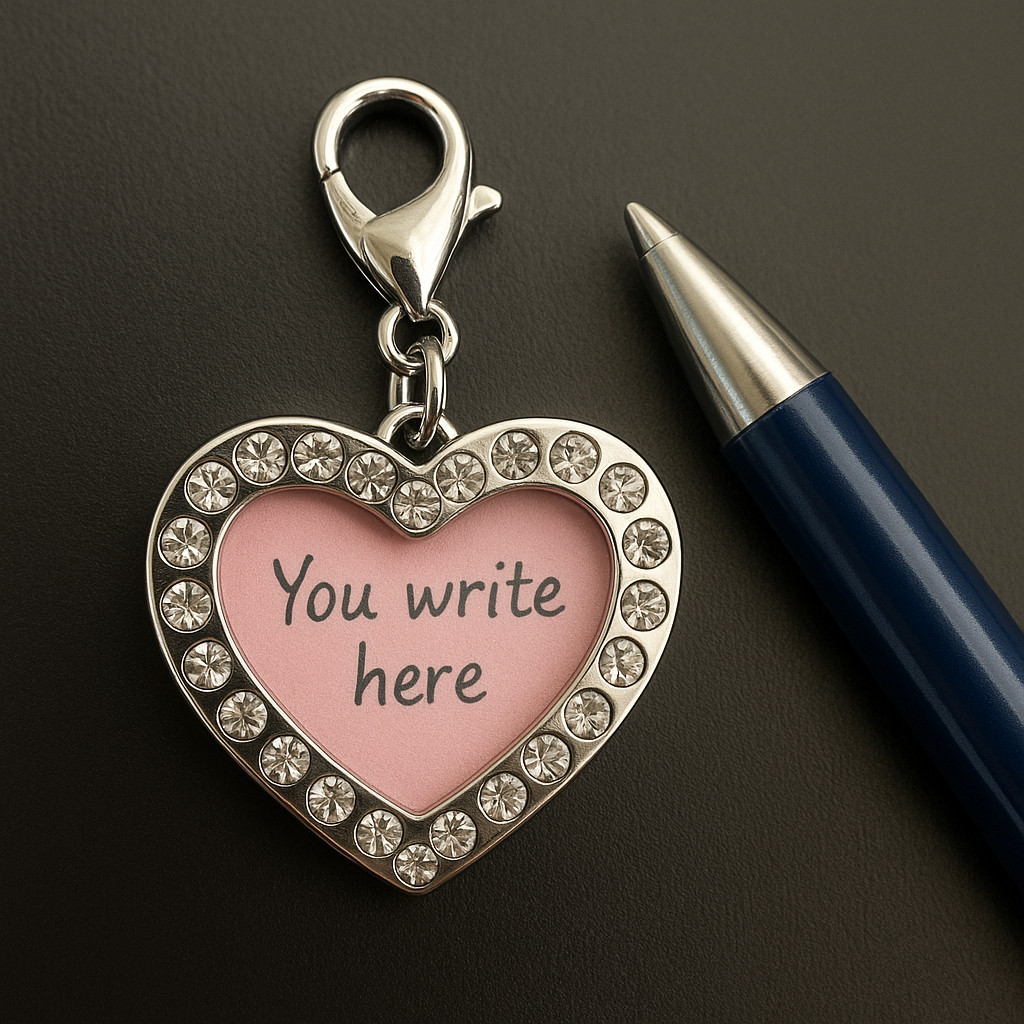 Mini Photo Frame Pet Tag – Writable ID , Keychain, Holiday Gift for Pet Lovers