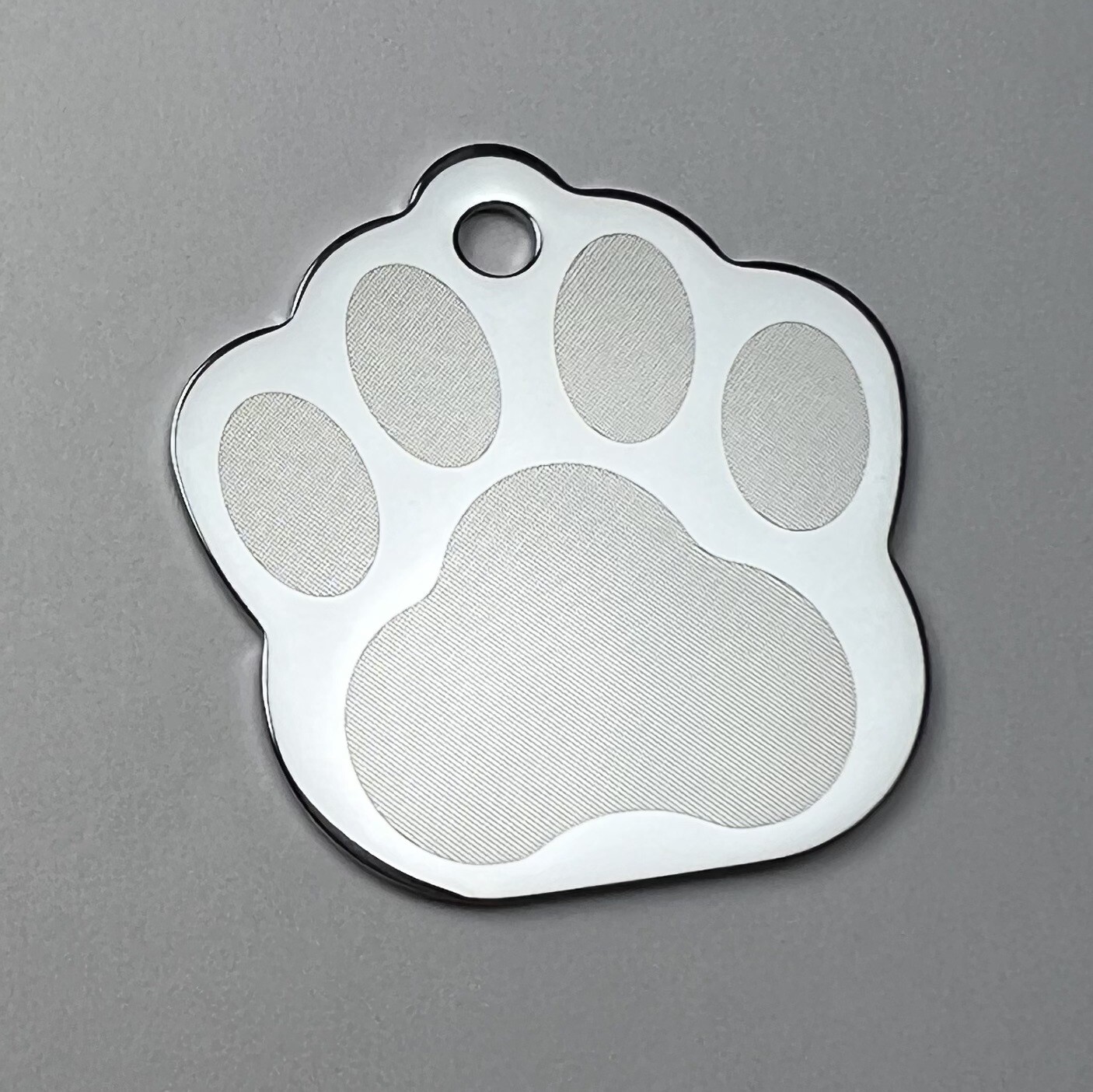 Custom Engraved Dog Tags Personalized Dog Collar Pet Tags Engraved ID CHROME PAW