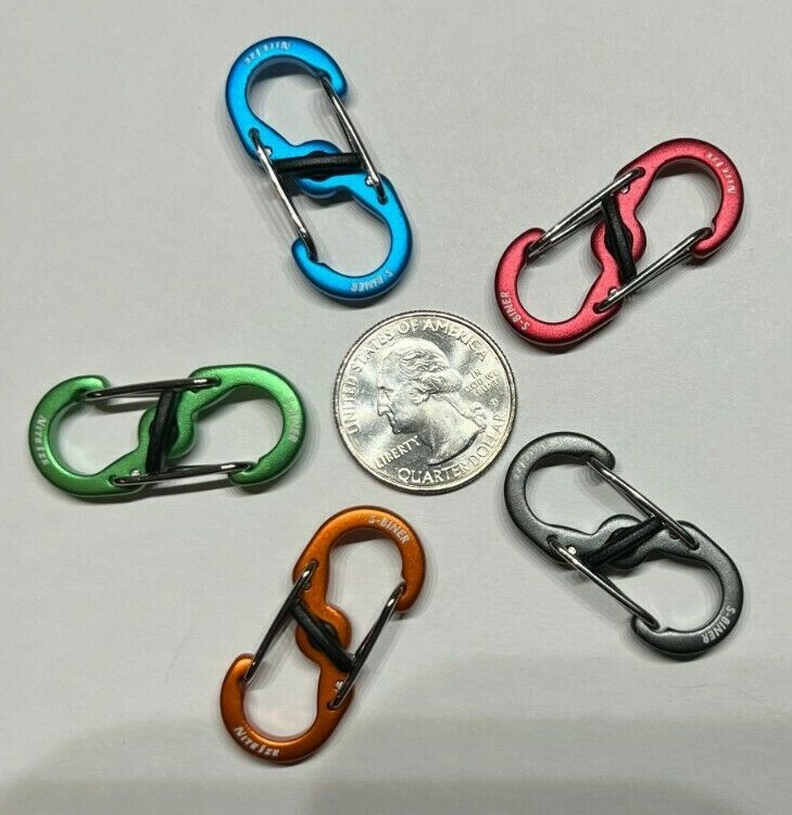 Nite Ize MINI S-BINER® MICROLOCK® ALUMINUM – Choice of 7 COLORS