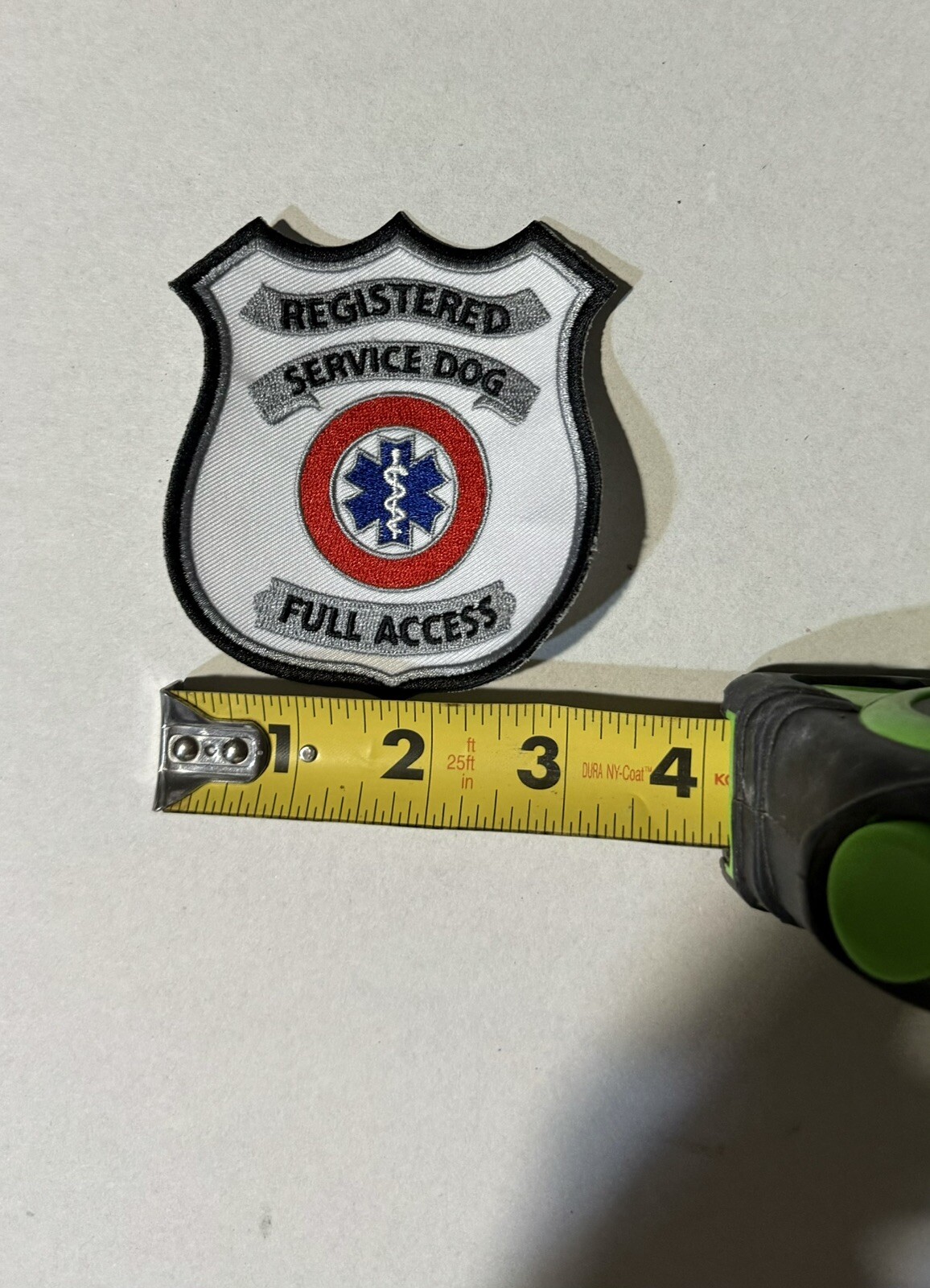 Registered Service Animal- Dog- Full Access Patch, 3 1/4″ x 3 1/2″, Sew on- New