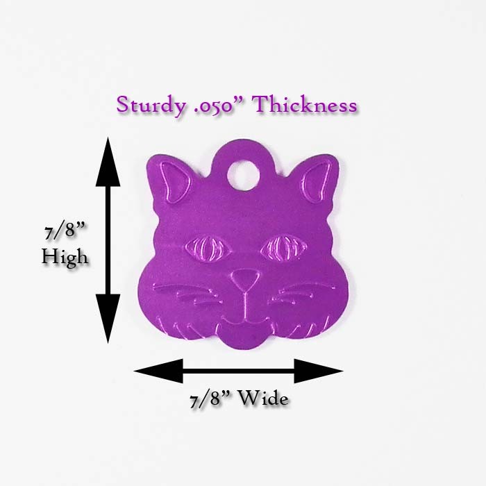 Cat Pet ID Name Tags Custom Engraved Identification Tag w/ up to 5 Lines of Info