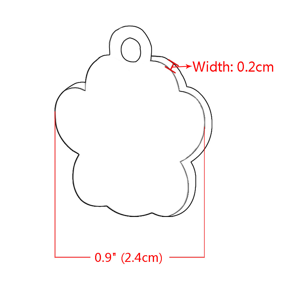 Personalized Dog Tags Engraved Puppy Pet ID Name Collar Tag Paw Glitter+ Whistle