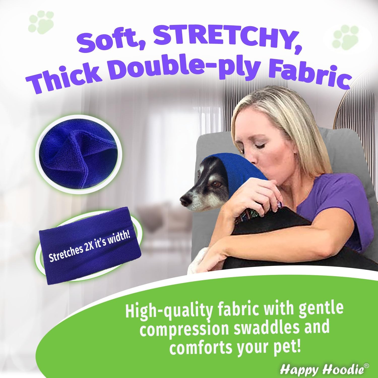 Happy Hoodie The Original Dog & Cat Calming Band – American Brand Large, Pink