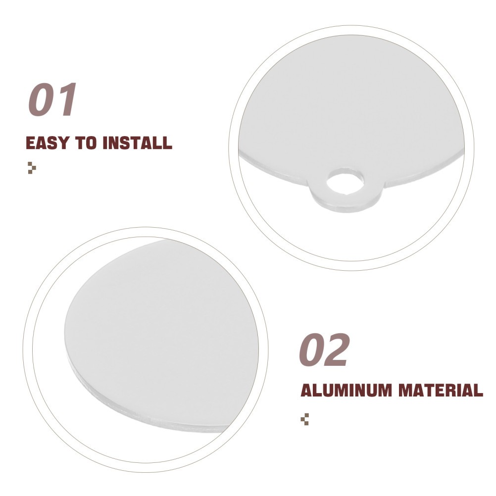 20 Pcs Aluminum Round Labels Blank Metal Pet Tags Cat for Engraving