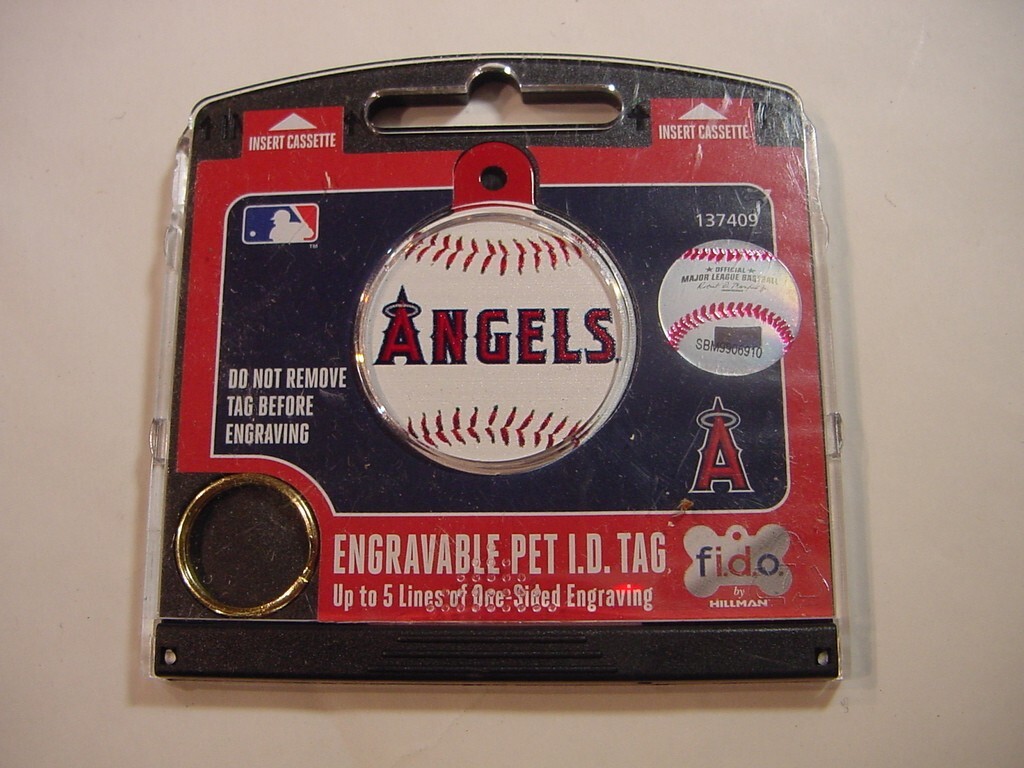 NEW – FIDO ENGRAVABLE PET I.D. TAG – LOS ANGELES ANGELS BASEBALL