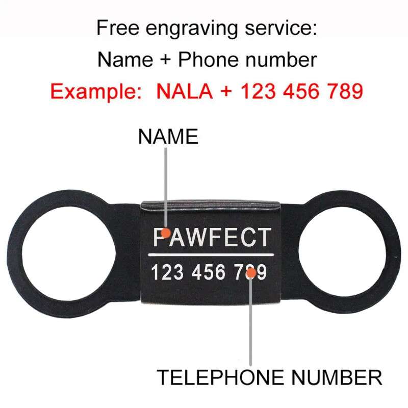 Personalised Pet ID Name Tags For Collar Customised Dog Cat Stainless Engraved