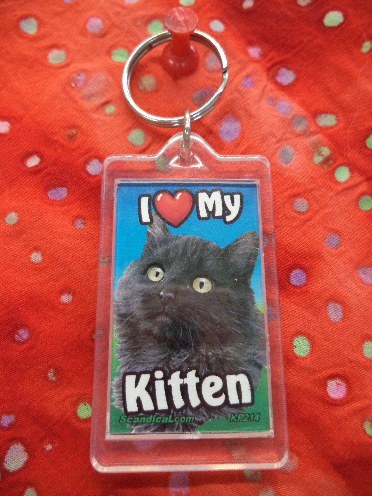 SCANDIAL PET KEY CHAINS – DOUBLE SIDED – I LOVE MY __CAT__ YOU PICK BREED! #1
