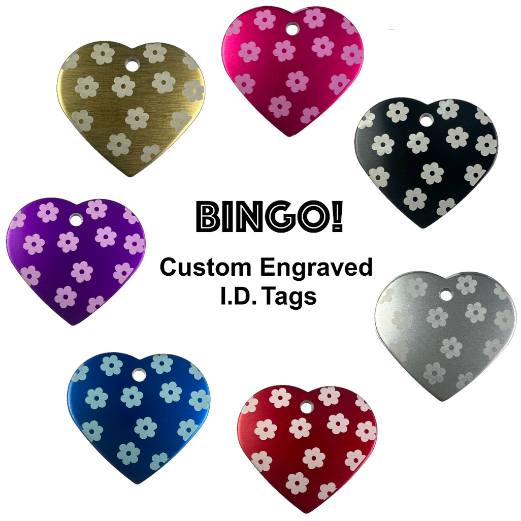 Custom Engraved Dog Tags Personalized Dog Collar Pet Tags Engraved Pet ID FLOWER