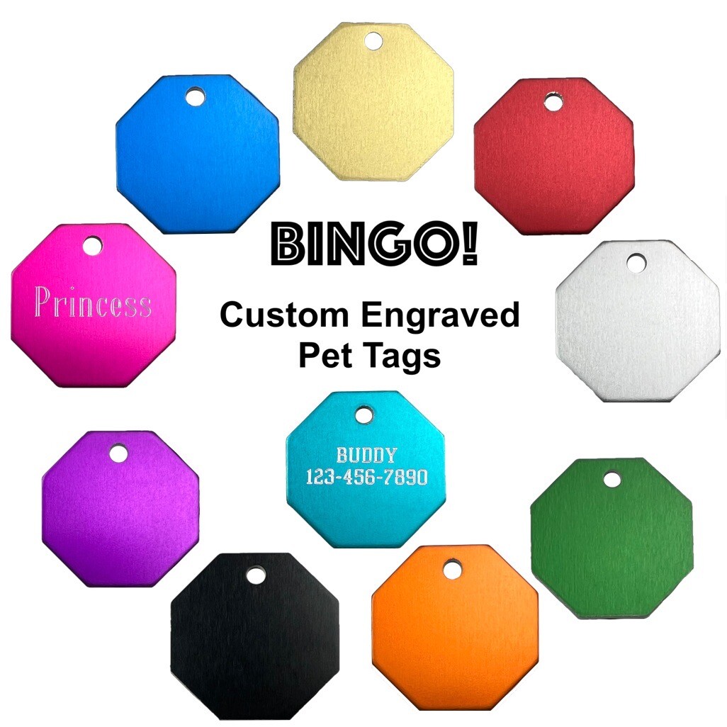 Custom Engraved Dog Tags Personalized Dog Collar Pet Tags Engraved NATURAL BRASS