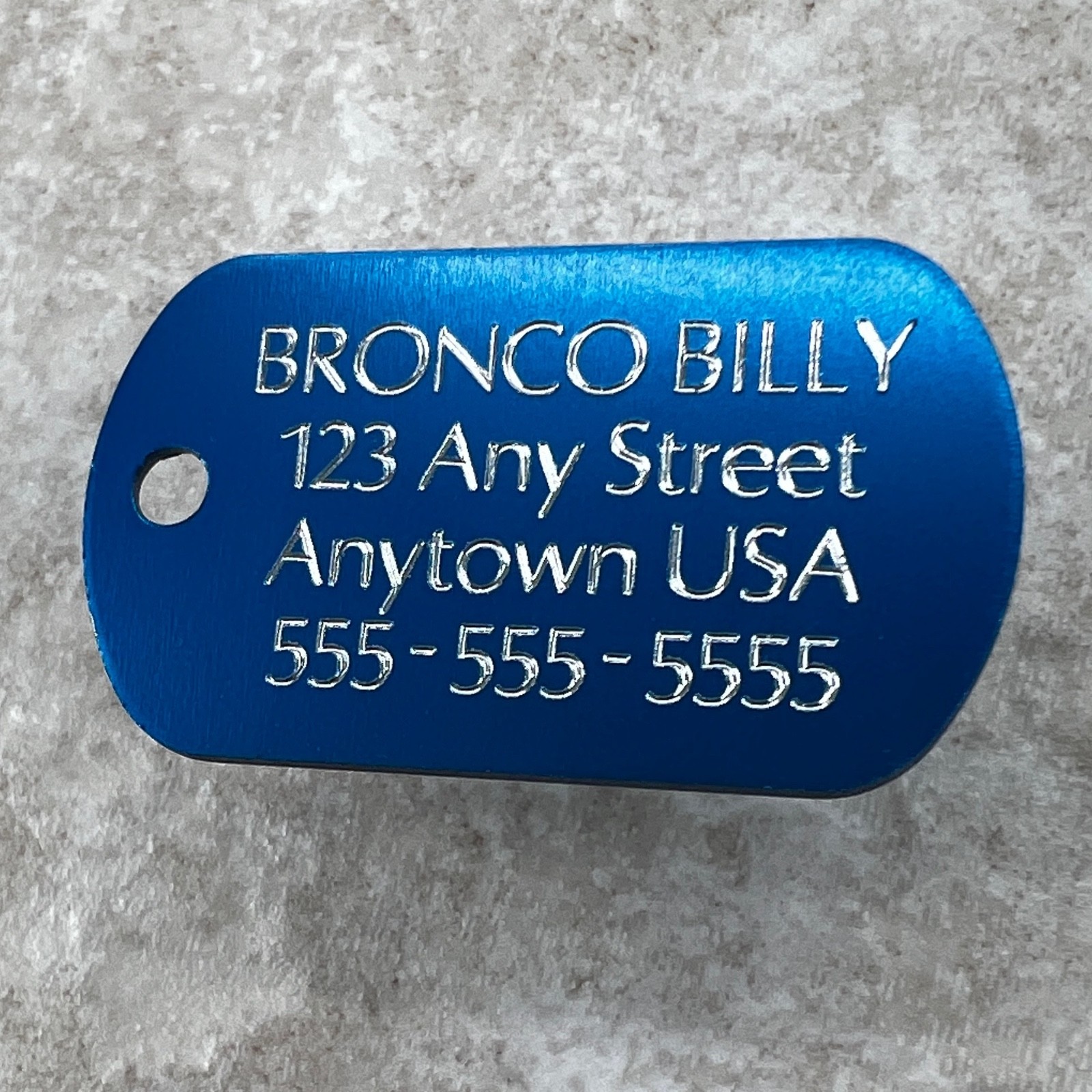 Custom Engraved Tags Personalized Luggage Tag MINI MILITARY Dog Tag MINI BLUE