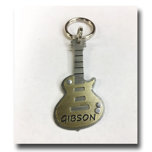 Guitar Shaped Pet ID Dog Name Tag Music Lover Free Engraving Brass Nickel SIlver