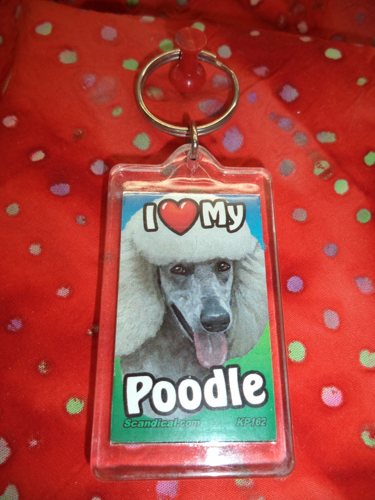 SCANDIAL PET KEY CHAINS – DOUBLE SIDED – I LOVE MY __DOG__ YOU PICK BREED! #1